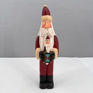 Midwest of Cannon Falls Santa Claus Figurine Jack in Box Primitive Carved Rustic